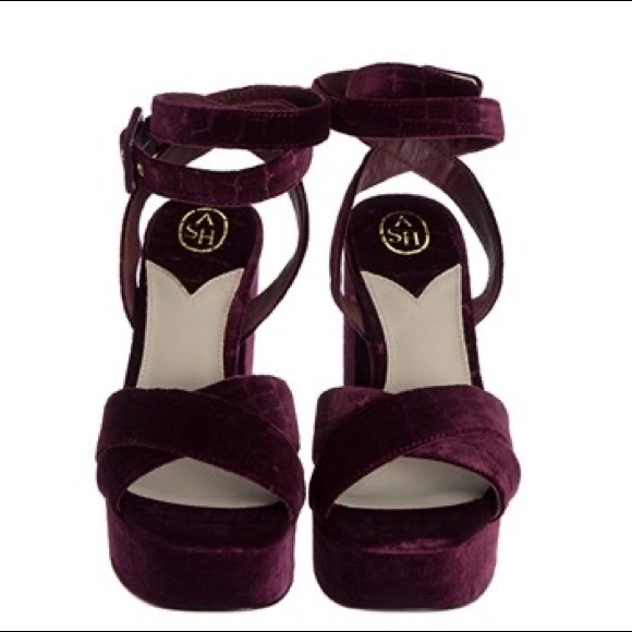 ASH BOOM PLATFORM SANDALS PLUM VELVET | size 39 - Picture 3 of 3